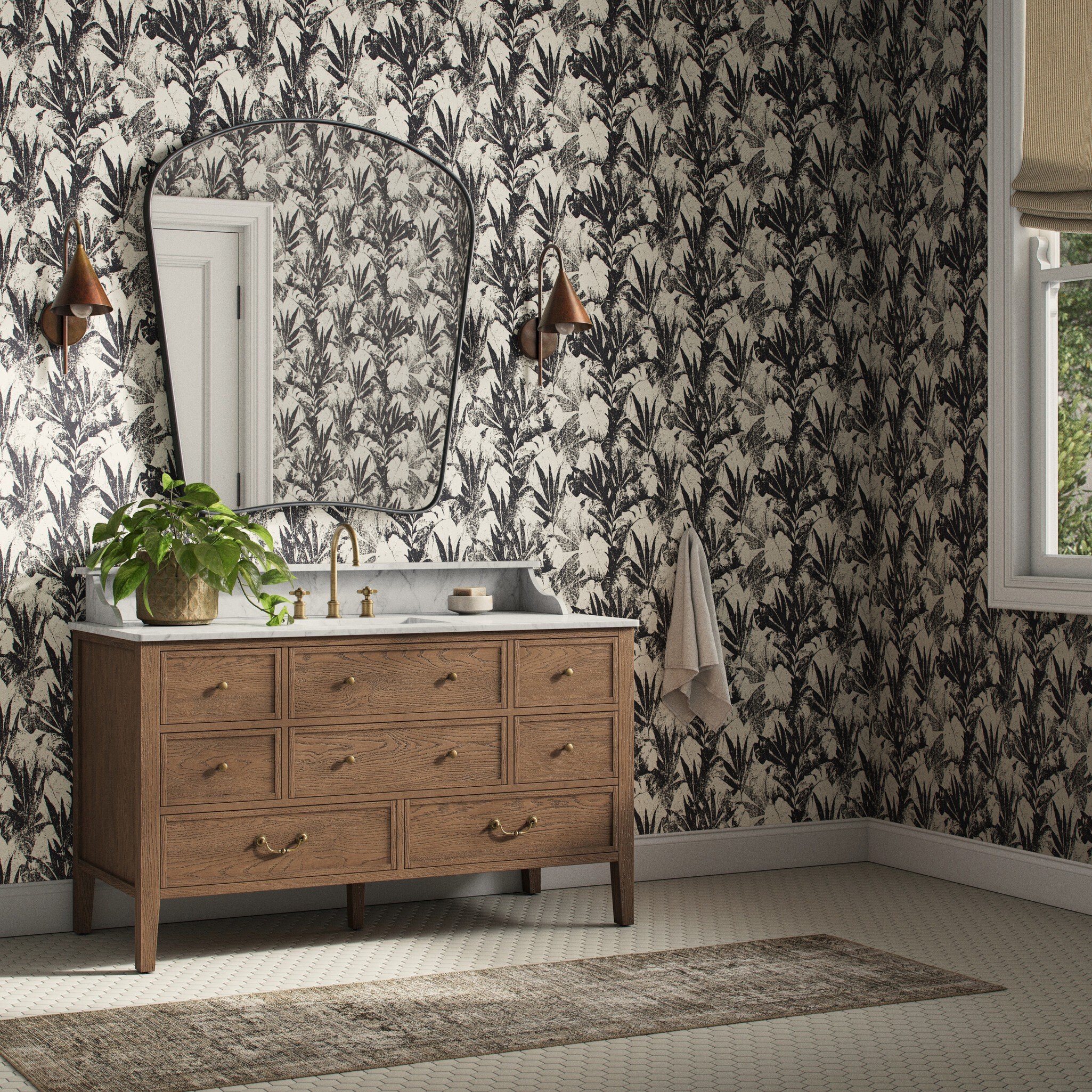 Tropic Paradise Wallpaper by Getty Images - Tropic Paradise Black II - Image 1