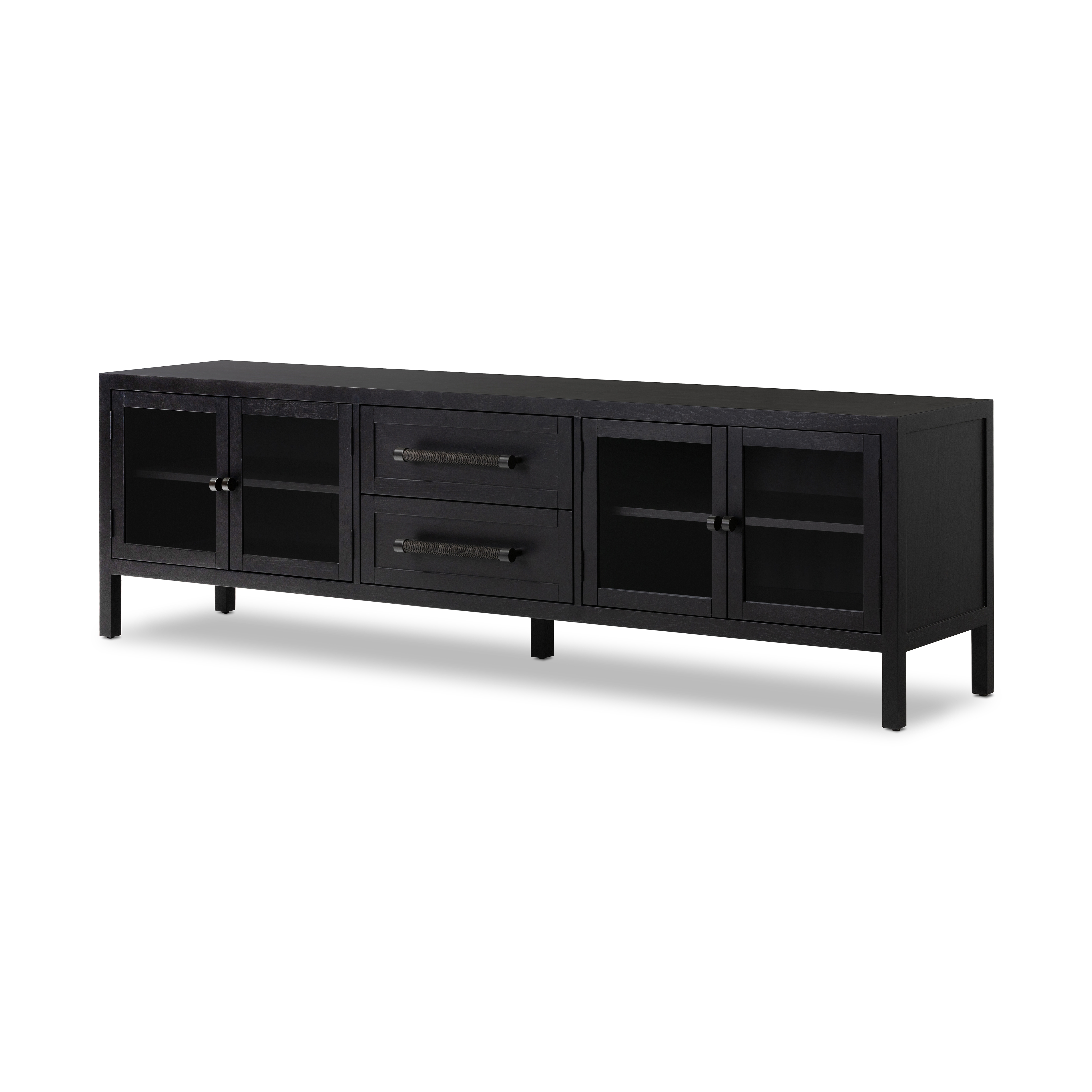 Laker Media Console - Black Oak Veneer - Image 0