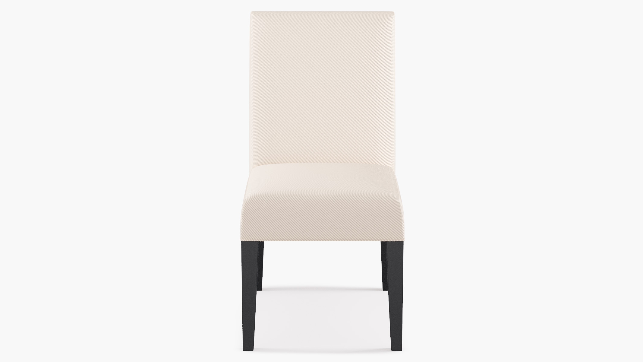 Classic Dining Chair, Natural Twill, Black - Image 0