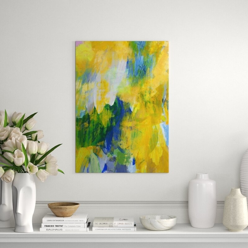 Chelsea Art Studio Pop of Yellow and Blue II by Elle Youngstrom - Wrapped Canvas Painting Print - Image 0