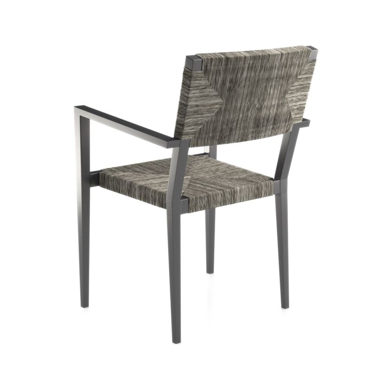 Railay All-Weather Woven Wicker Outdoor Dining Arm Chair - Image 3