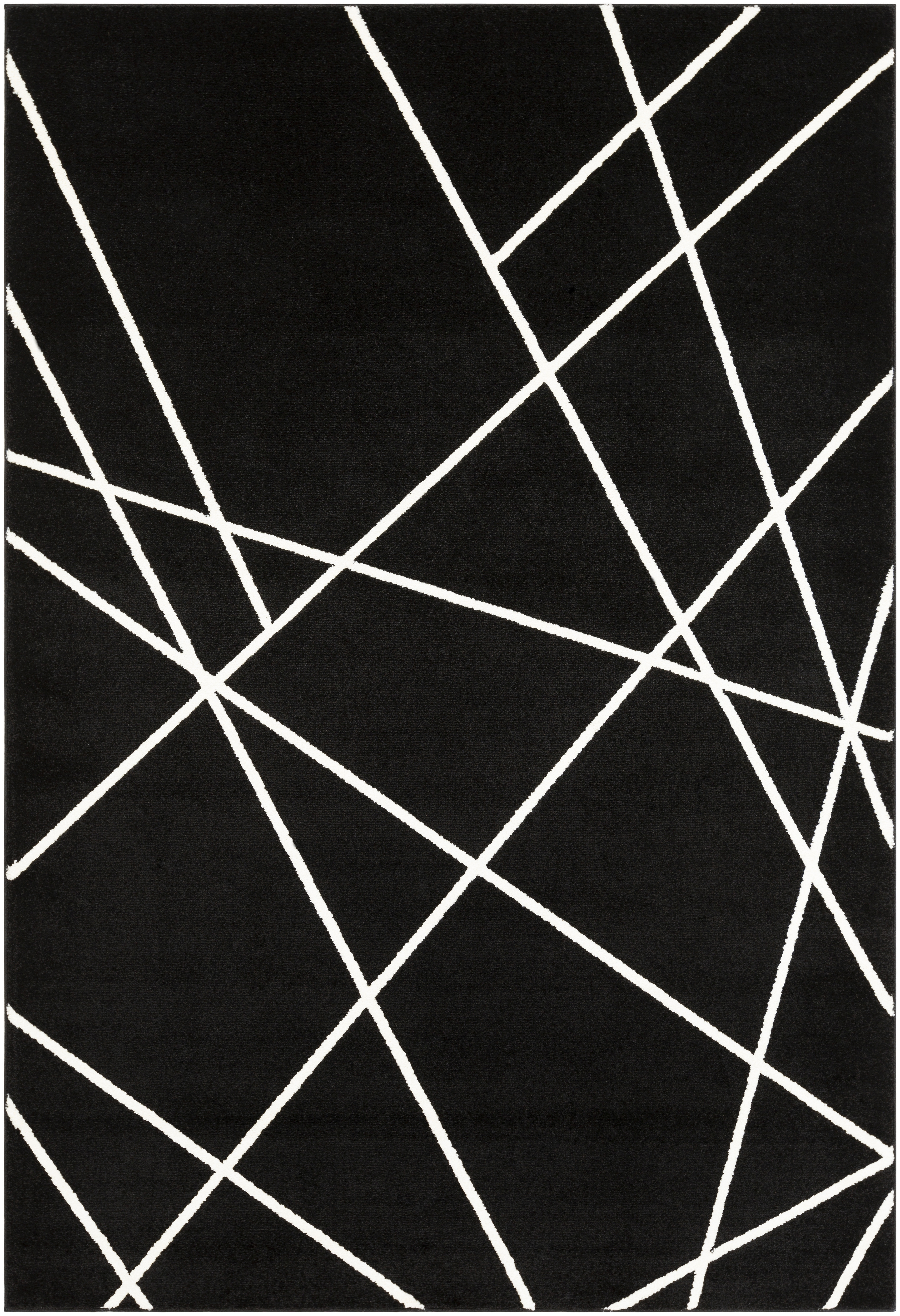 Horizon Black Indoor 2' x 2'11" Machine Woven Rug - Image 0