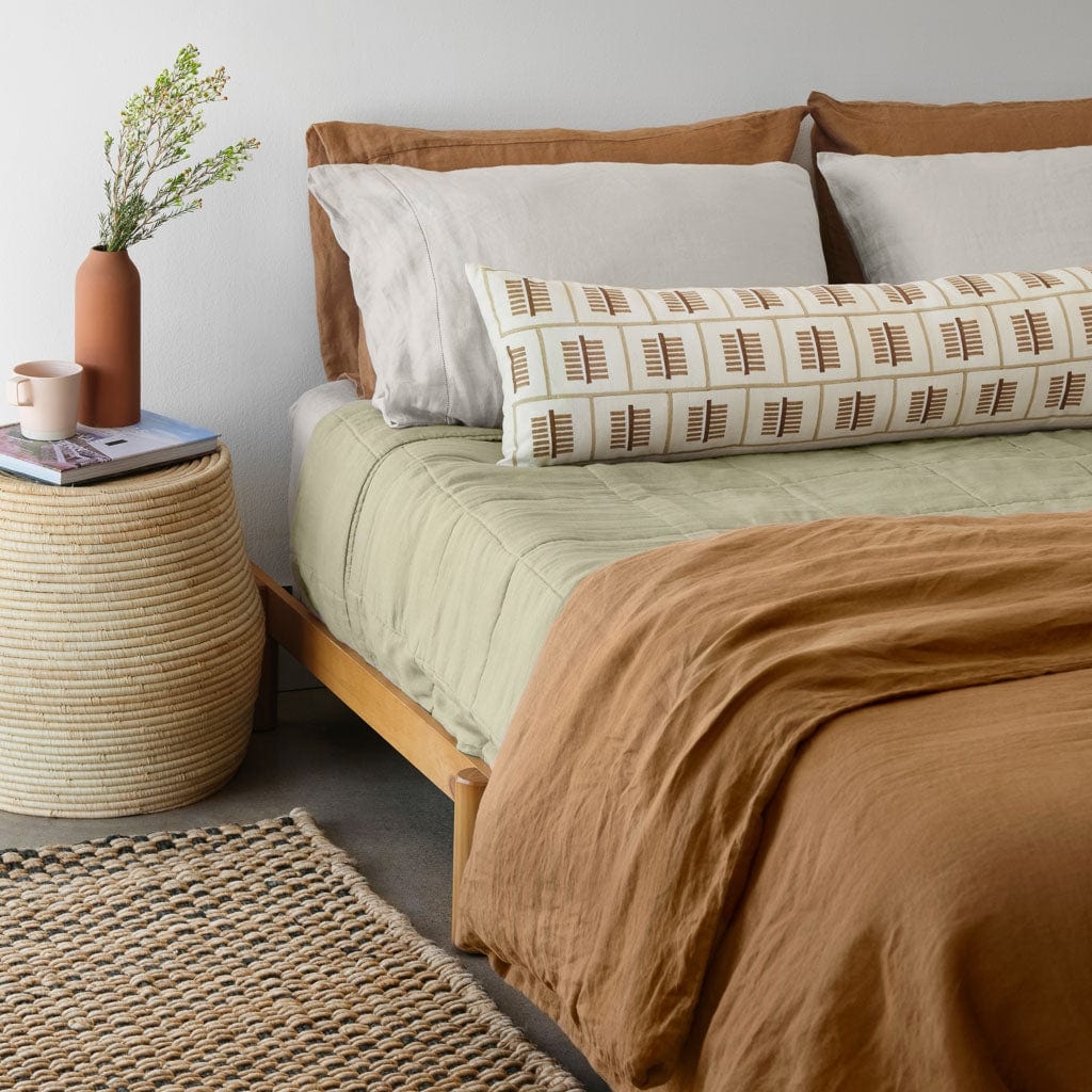 The Citizenry Stonewashed Linen Duvet Cover | King/California King | Light Grey - Image 9