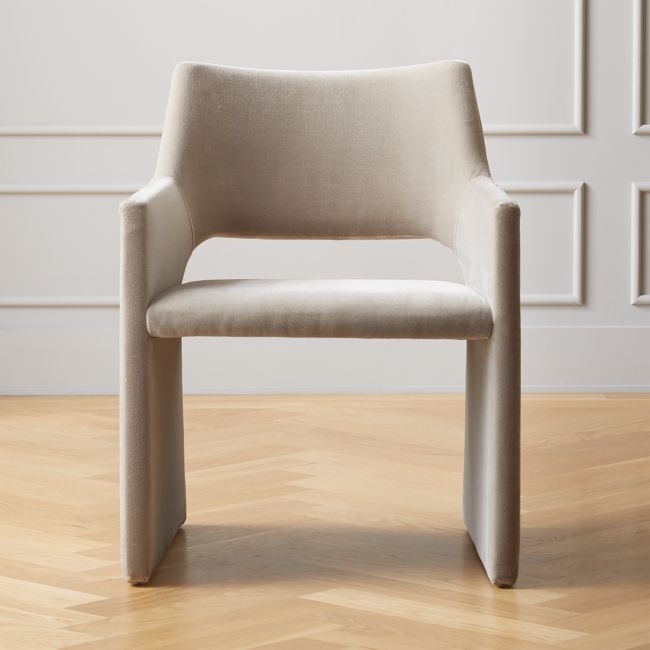 Foley Faux Mohair Grey Dining Chair - DEC ARRIVAL - Image 0