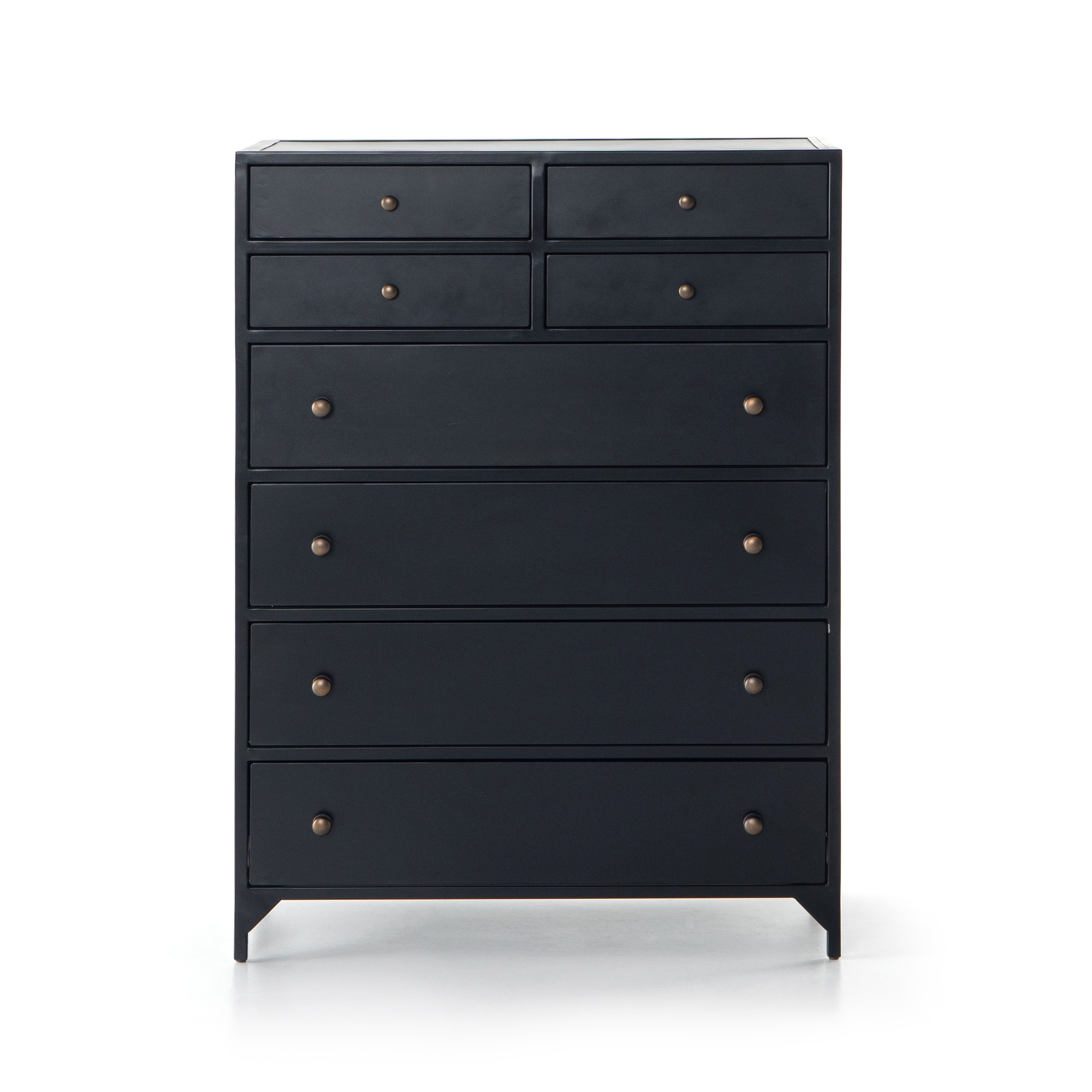 Belmont 8 Drawer Tall Dresser-Black - Image 0