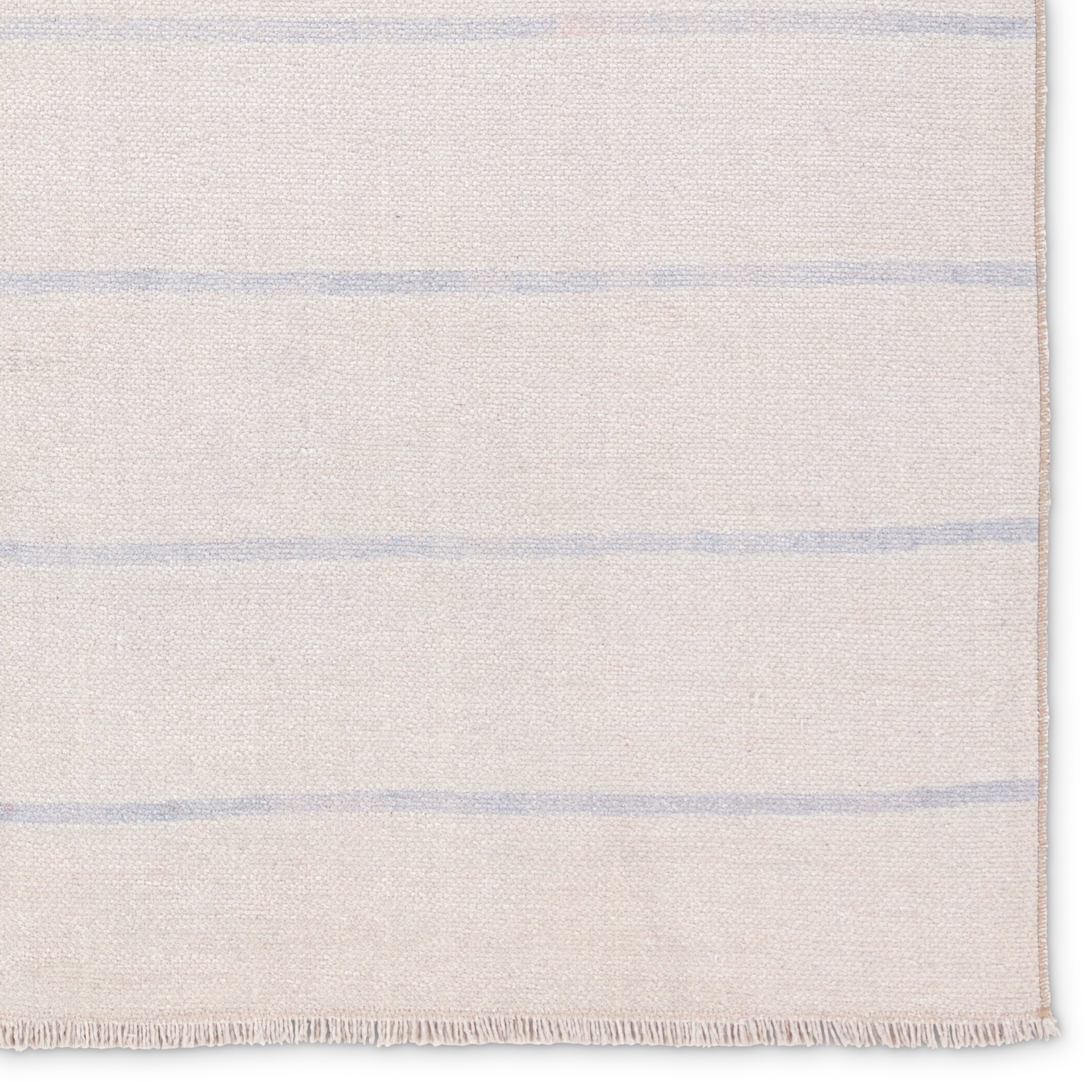 Label J Ryn SAV02 Striped Ivory and Blue Runner Rug (2'6"x8') - Image 3
