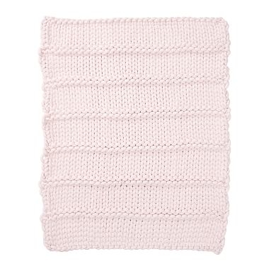 Super Chunky Knit Throw, 45"x55", Powdered Blush - Image 0