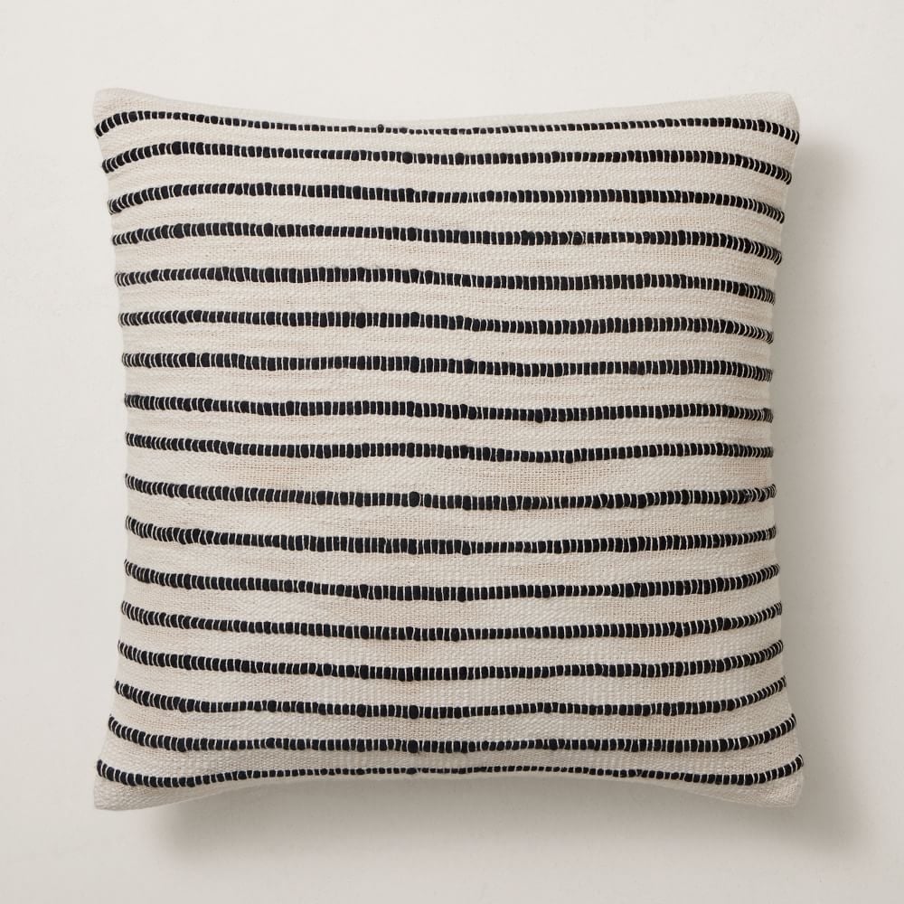 Soft Corded Pillow Cover, 20"x20", Black - Image 0