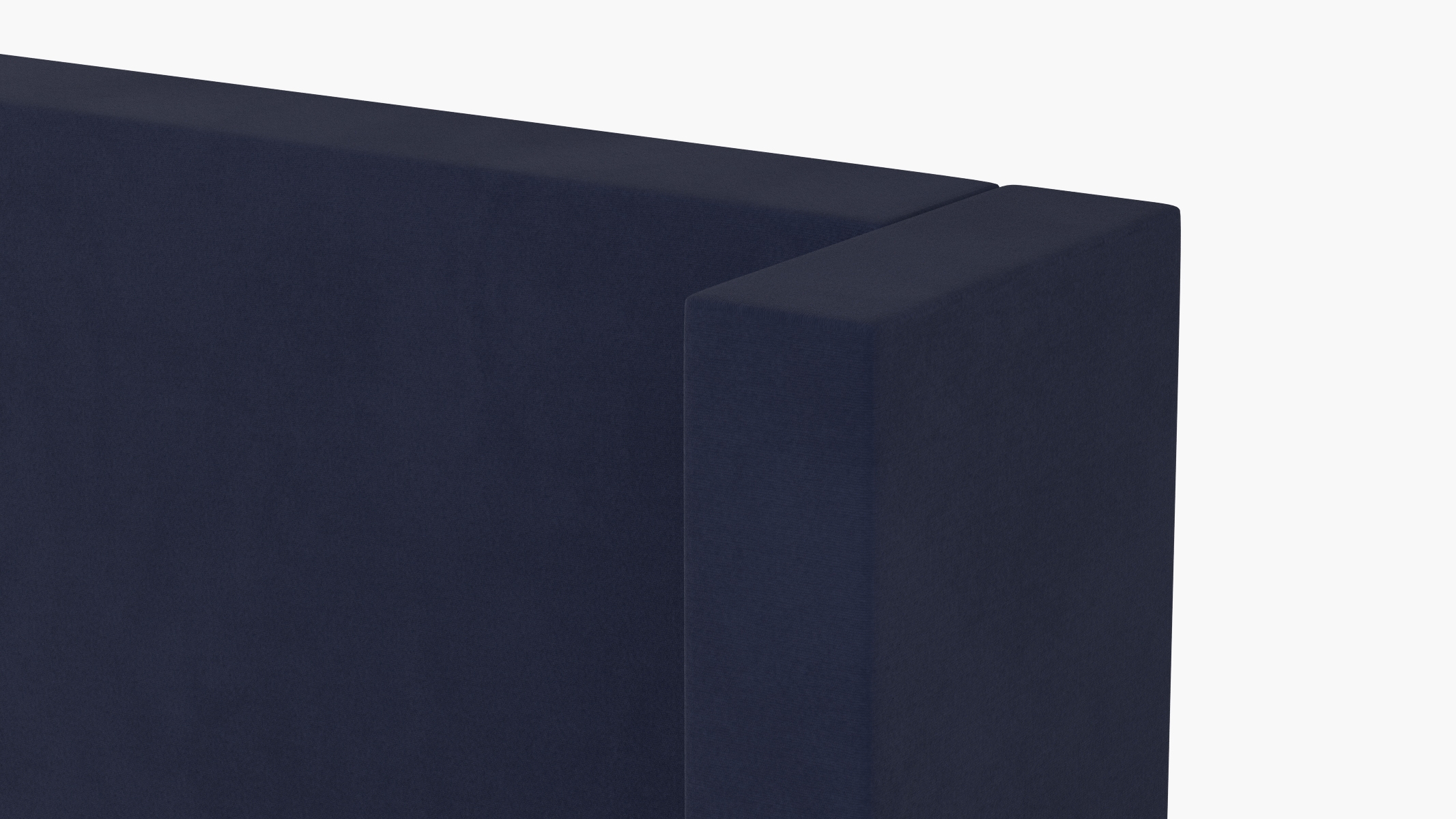 Modern Wingback Headboard, Navy Classic Velvet, Twin - Image 2