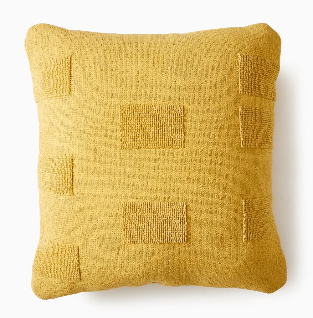 Outdoor Tufted Pillow, 24"x24", Dark Horseradish - Image 0