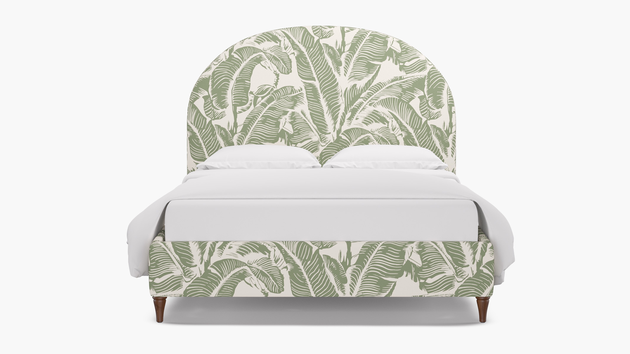 Demilune Bed, Sage Martinique® Encore, Walnut Decorative Tapered Leg, Twin - Image 0