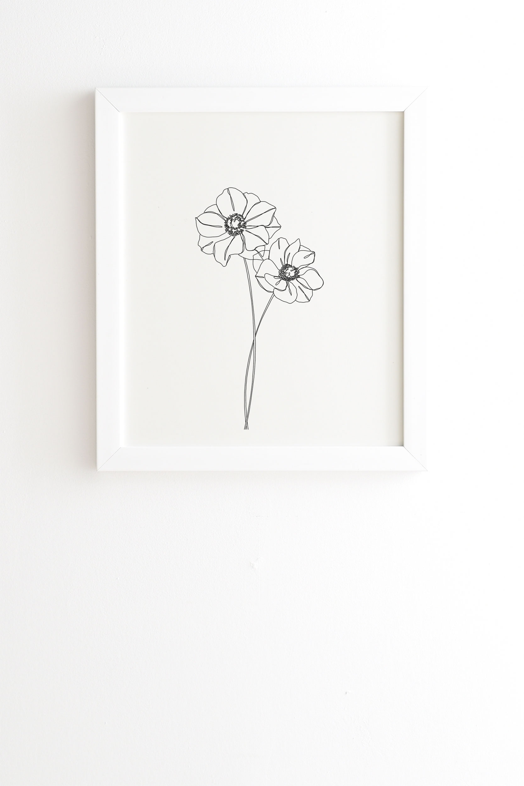 Anemones By The Colour Study by The Colour Study - Framed Wall Art Basic White 20" x 20" - Image 0