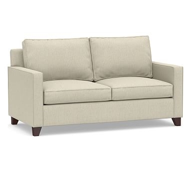 Cameron Square Arm Upholstered Full Sleeper Sofa with Air Topper, Polyester Wrapped Cushions, Chenille Basketweave Oatmeal - Image 0