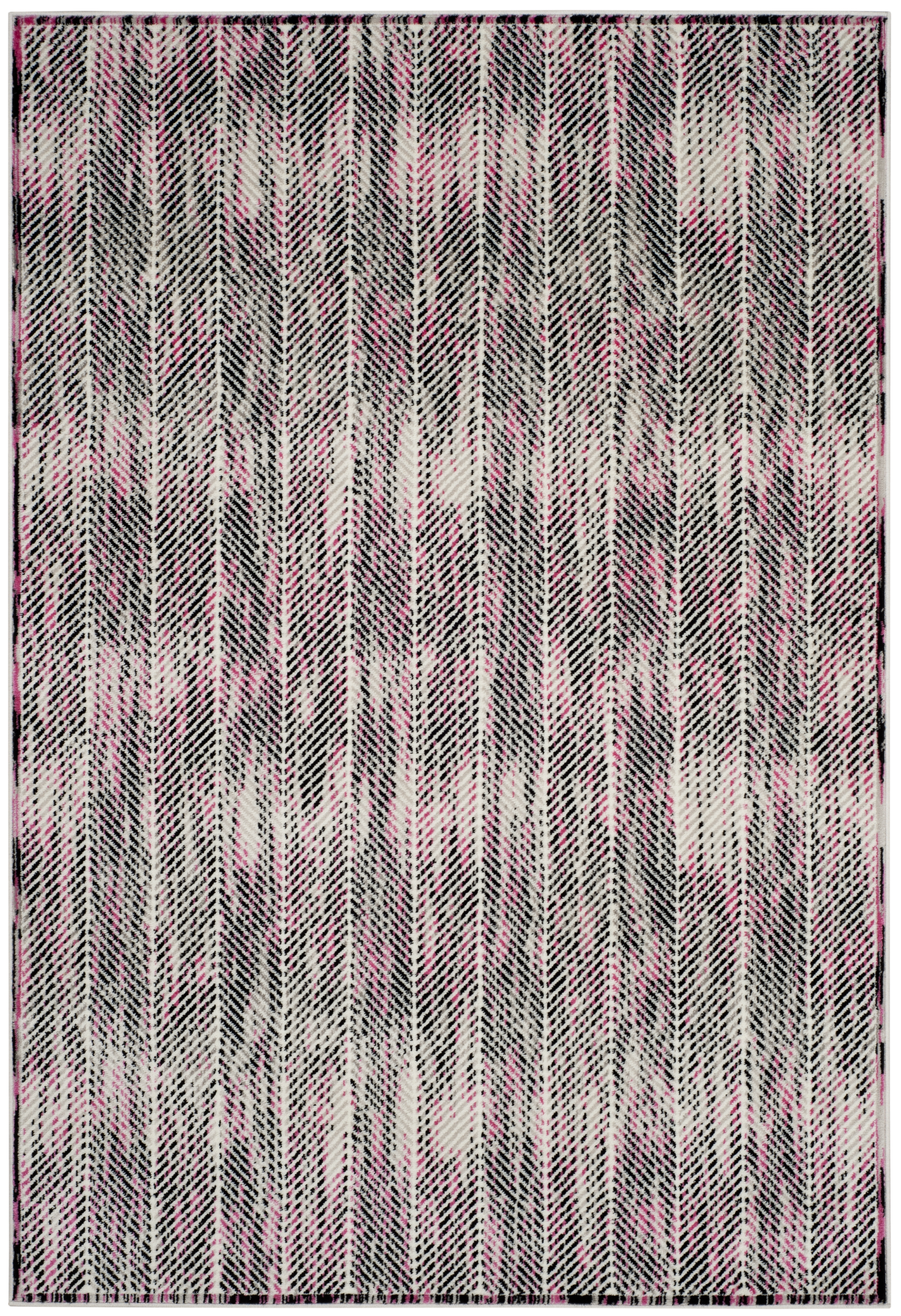 Arlo Home Woven Area Rug, SKY194P, Grey/Pink,  4' X 6' - Image 0