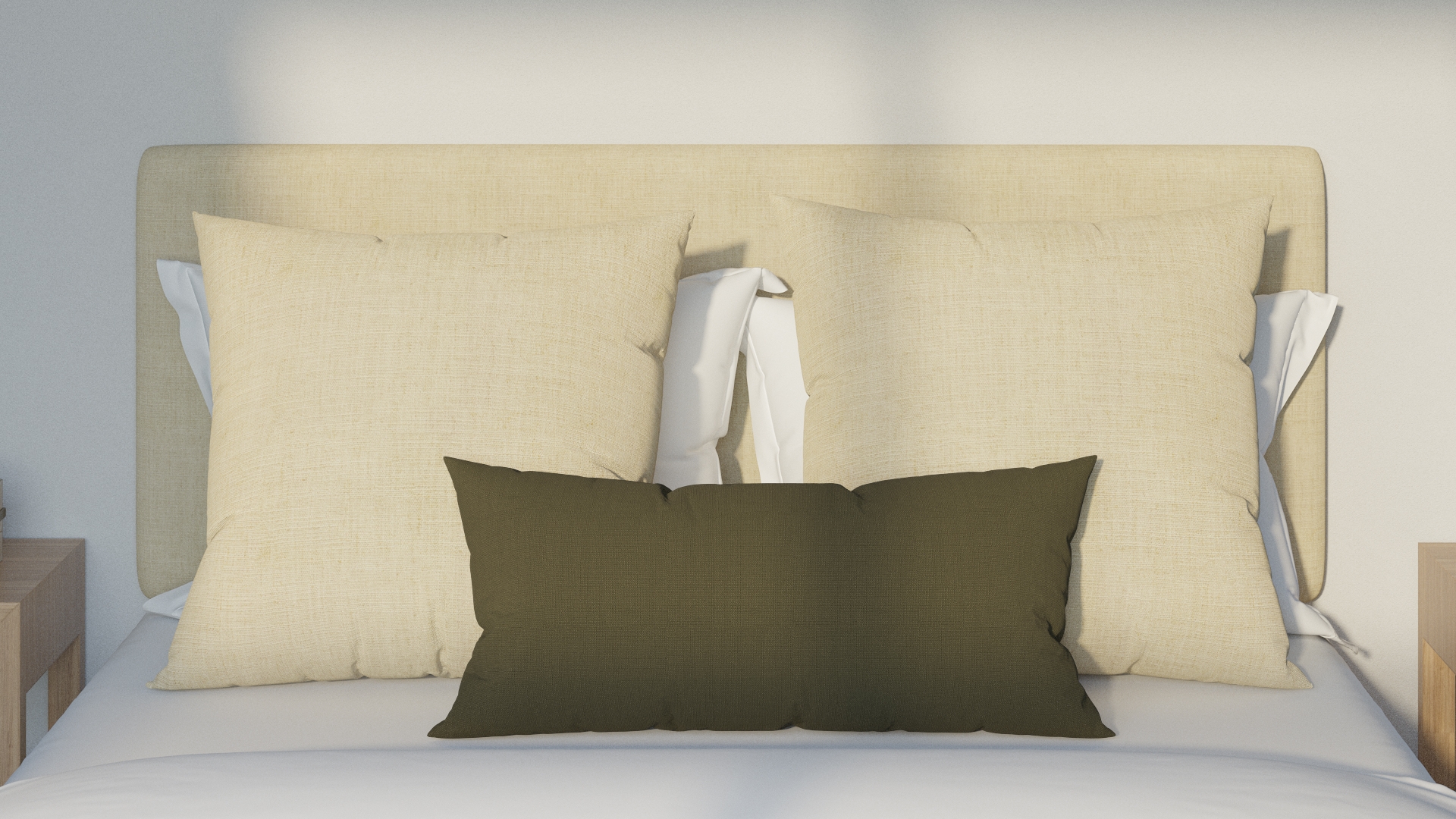 Throw Pillow 14" x 30", Olive Everyday Linen, 14" x 30" - Image 2