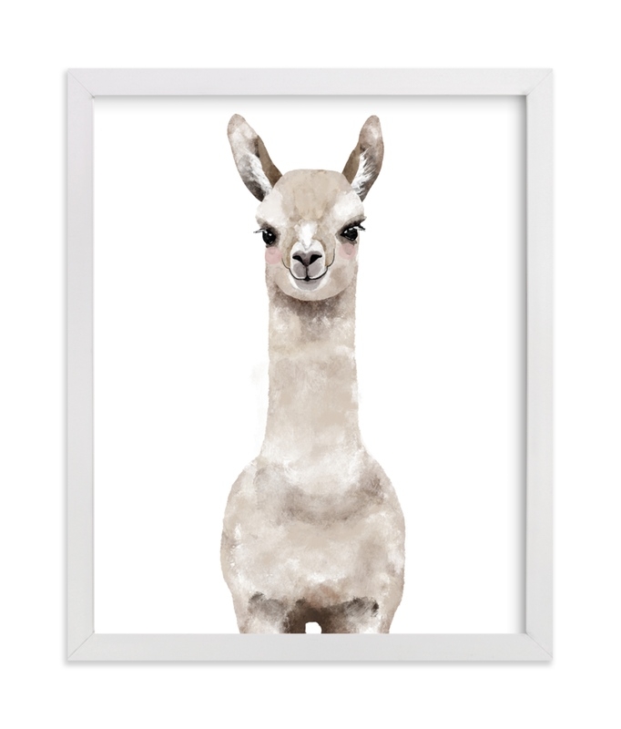Baby Animal Llama Limited Edition Children's Art Print - Image 0