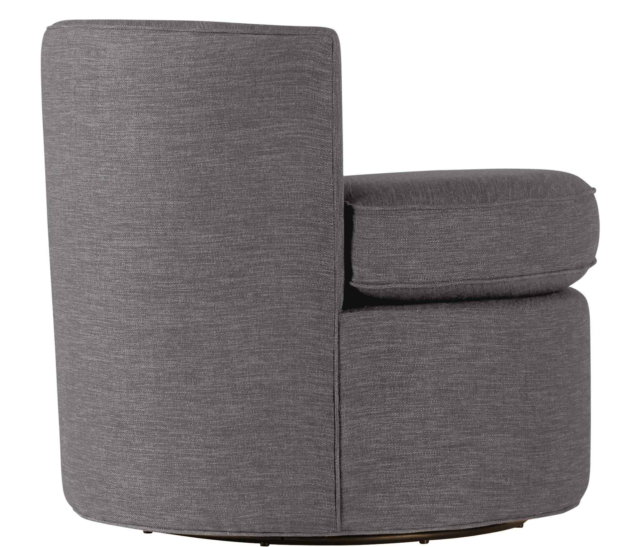 Gray Carly Mid Century Modern Swivel Chair - Royale Ash - Image 2