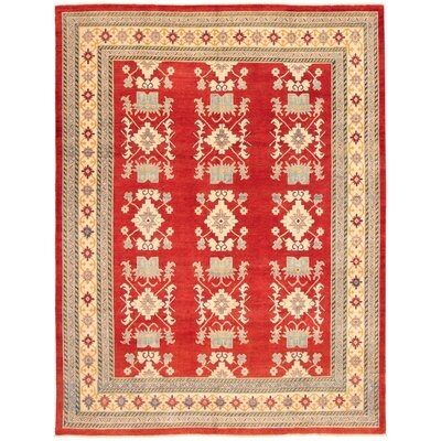 One-of-a-Kind Hand-Knotted New Age Finest Gazni Red 9' x 11'8" Wool Area Rug - Image 0