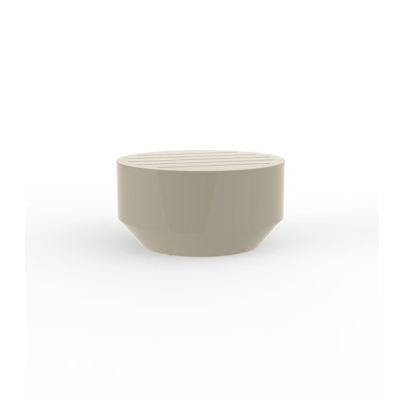 Vondom Vela Plastic Coffee Table Color: Ecru, Table Size: 23.5" Diameter x 11.75" H - Image 0