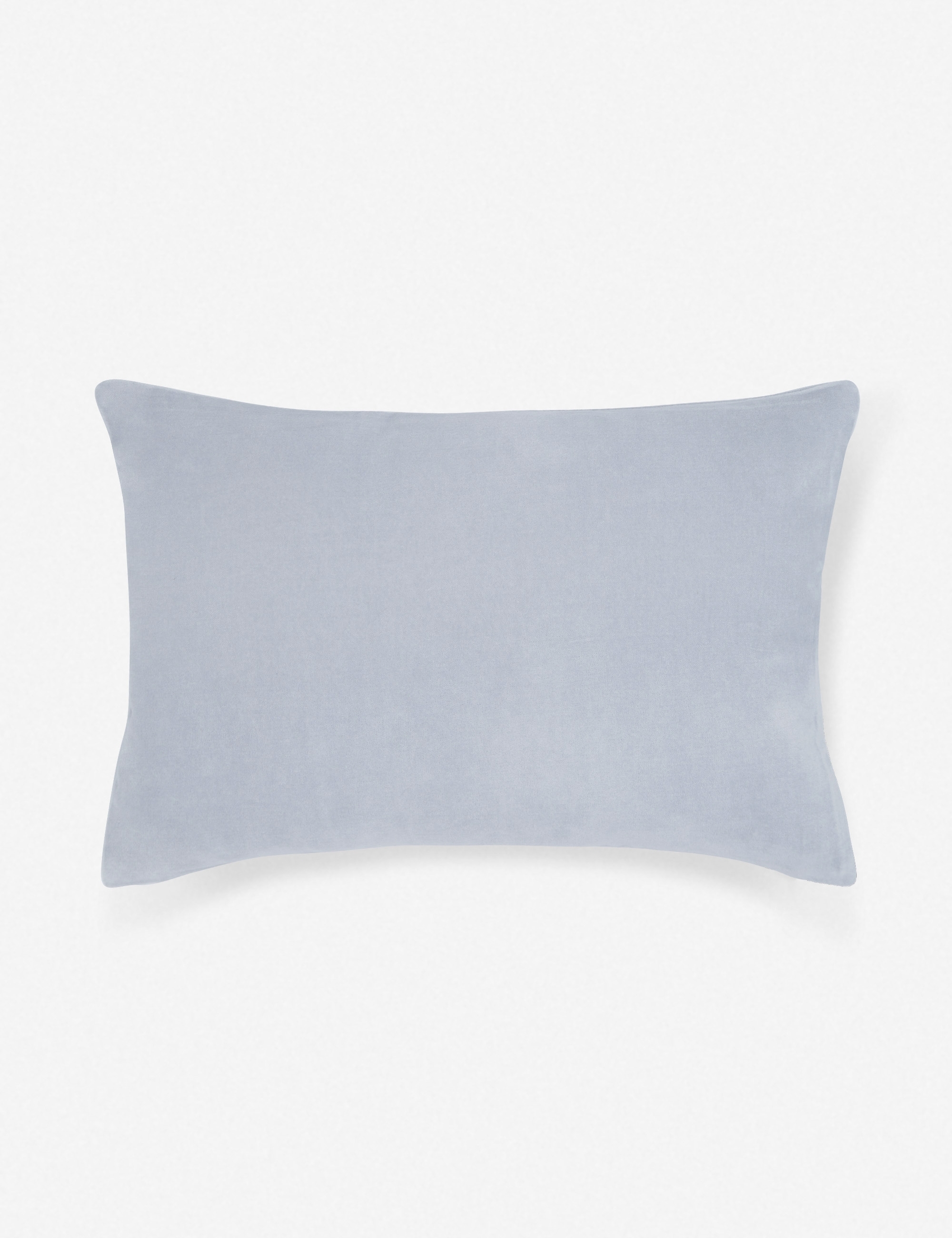 Charlotte Velvet Lumbar Pillow, Ice Blue - Image 0