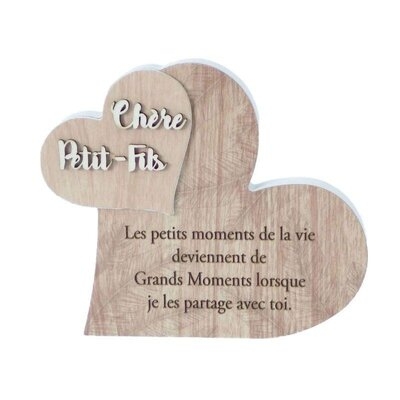 Chere Petit-Fils Heart Shaped Block Sign - Image 0