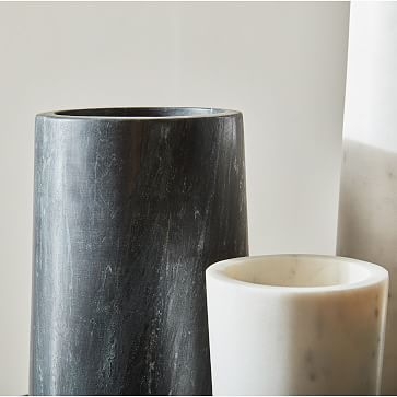 Pure Foundation Marble Vase, Black, Medium - Image 2