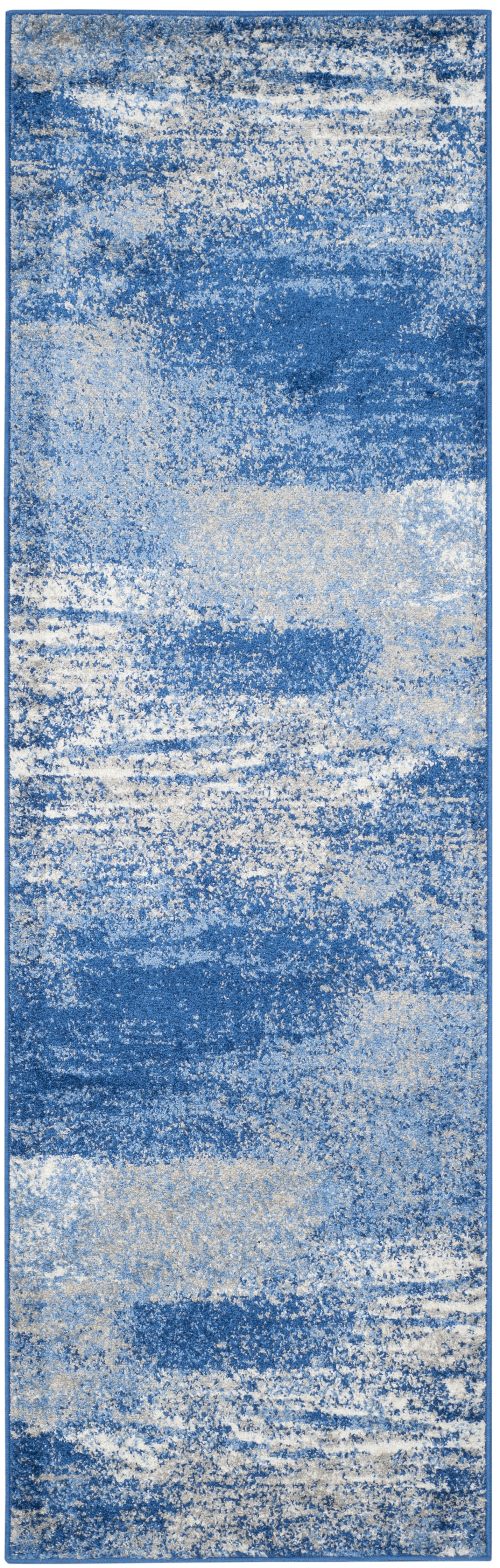 Arlo Home Woven Area Rug, ADR112F, Silver/Blue,  2' 6" X 10' - Image 0