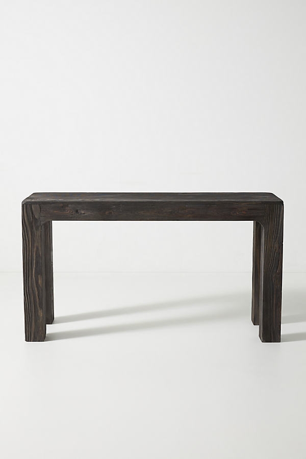 Kiefer Pine Wood Console Table By Anthropologie in Black - Image 0