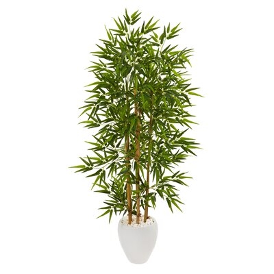 63" Artificial Bamboo Tree in Planter - Image 0