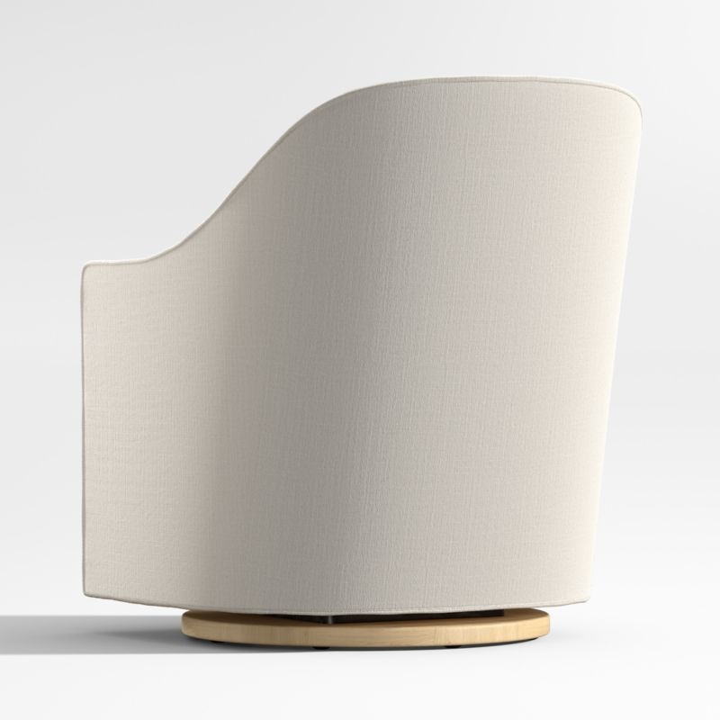 Lyric Natural Curved Nursery Swivel Nursery Glider Chair - Image 3