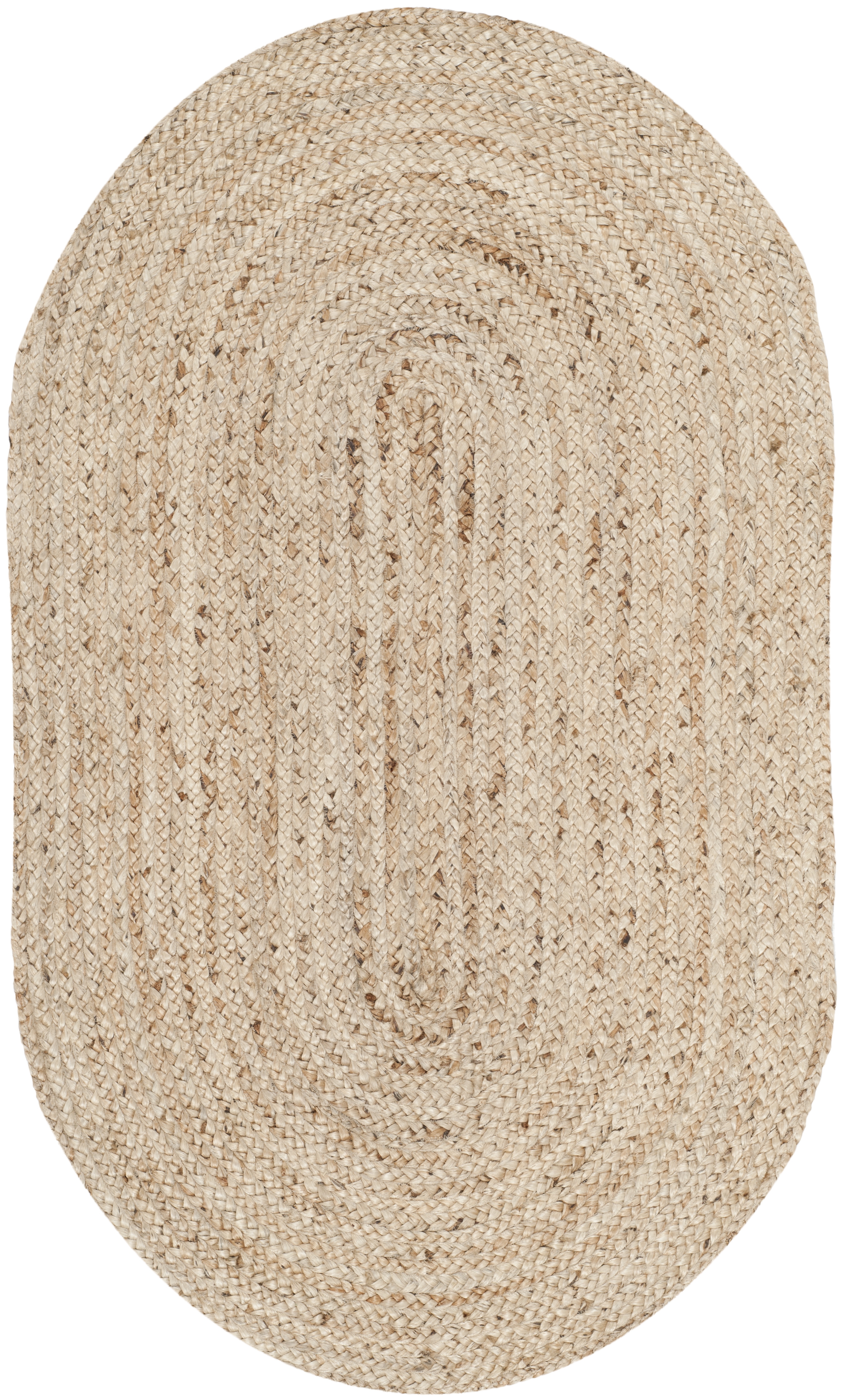 Arlo Home Hand Woven Area Rug, CAP252A, Natural,  3' X 5' Oval - Image 0