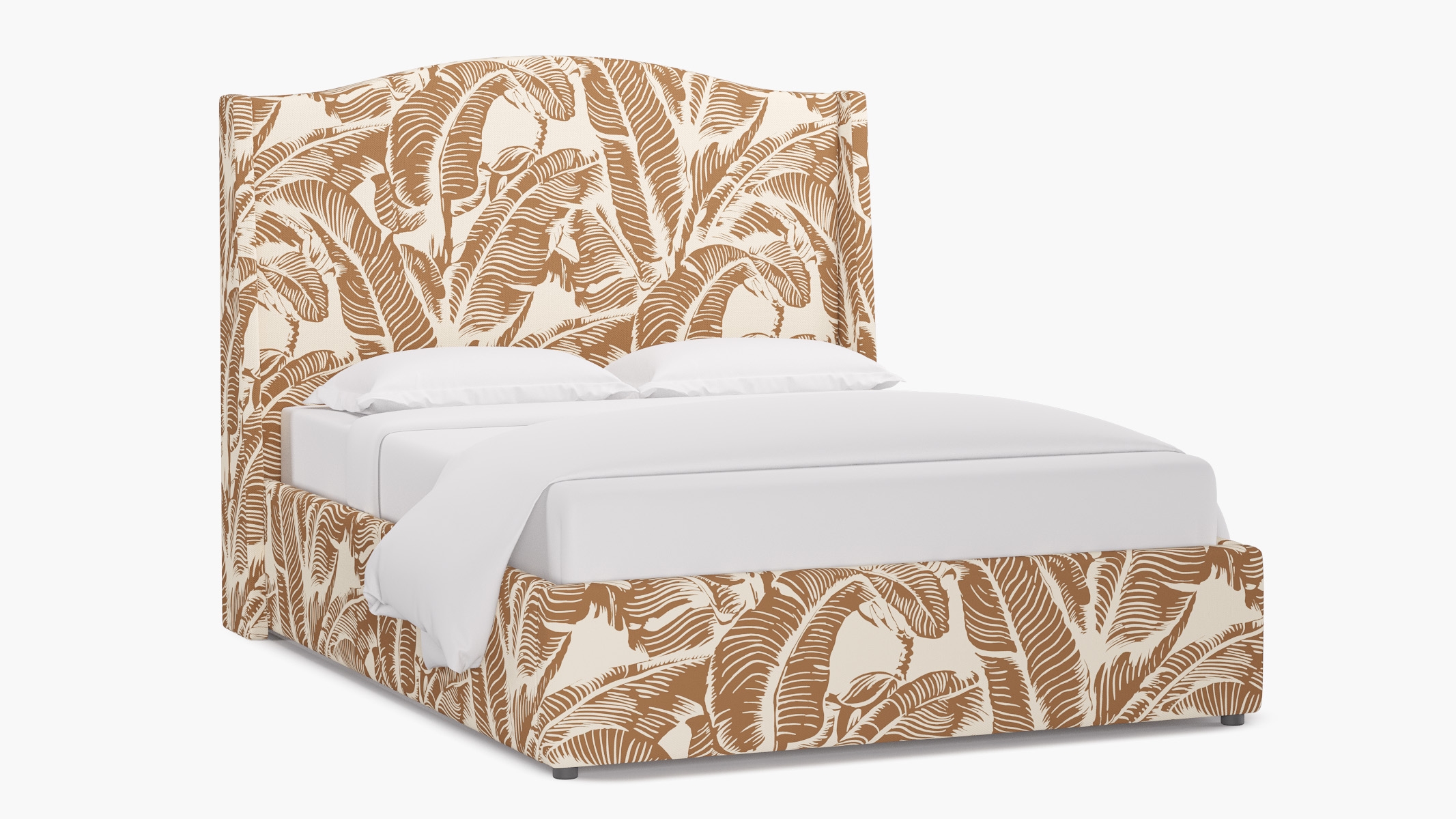 Curved Wingback Bed, Caramel Martinique® Encore, King - Image 1