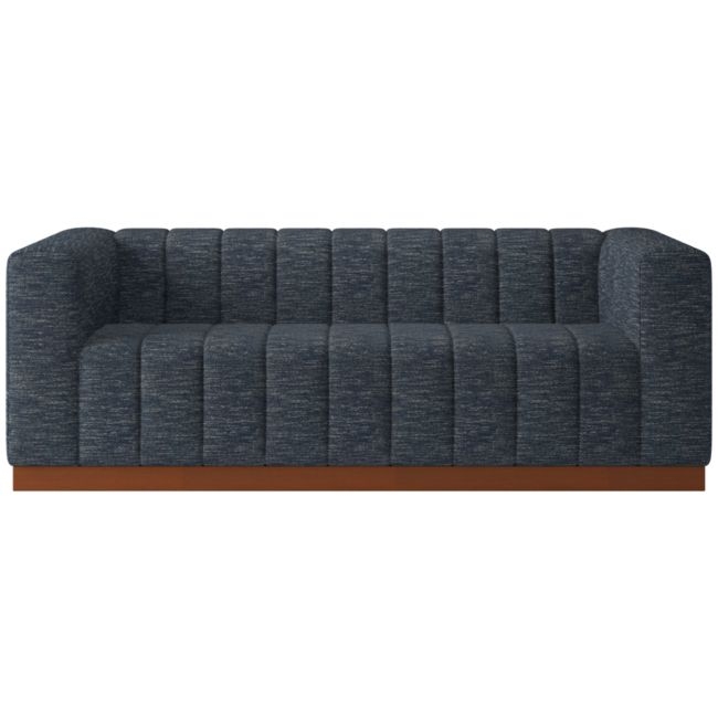 Forte 81" Curious Eclipse Sofa with Walnut Base - Image 0