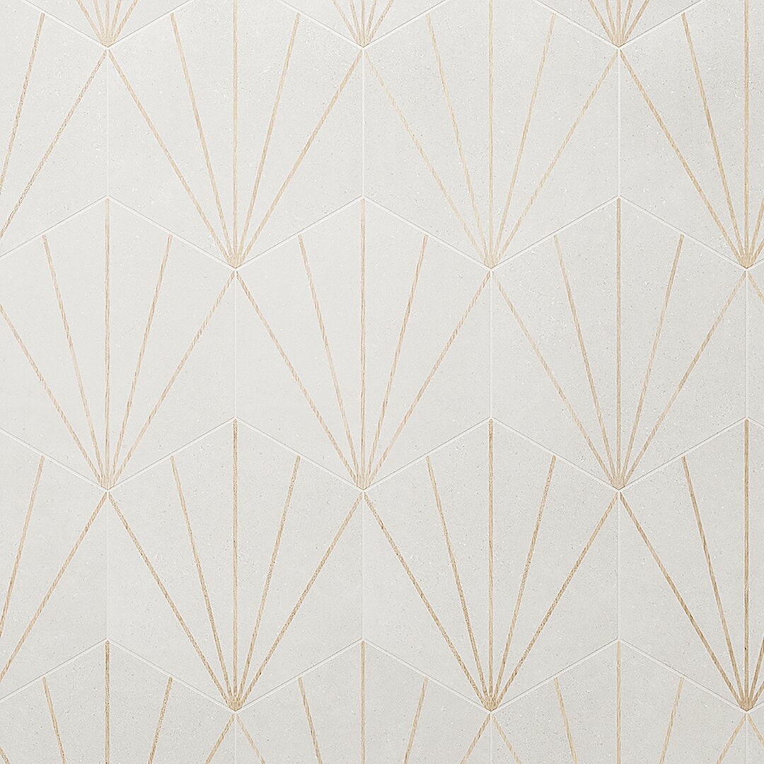 Bond Tile Klyda Beams 13"" x 14.5"" Porcelain Wall & Floor Tile - Image 0