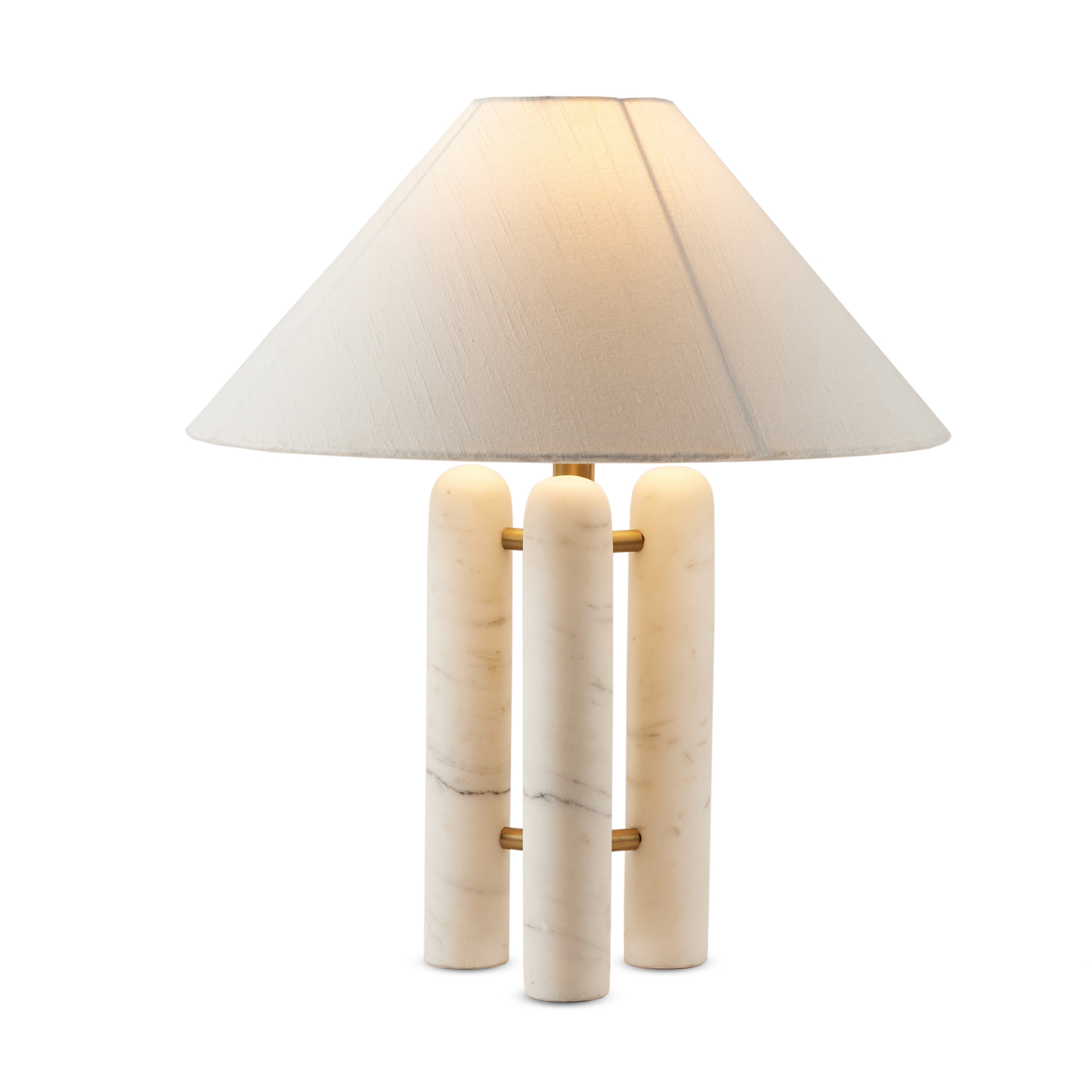 Medici Table Lamp-Chrcl And White Mrbl - Image 3