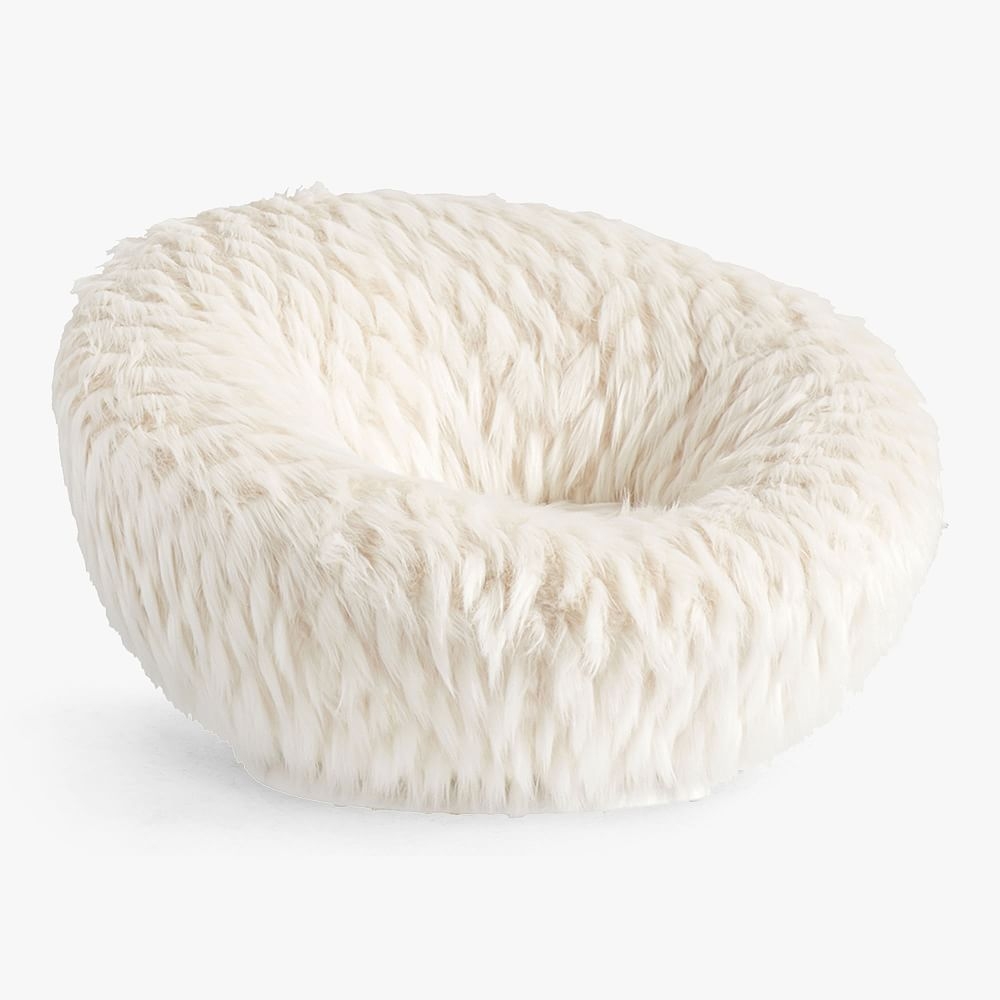 Winter Fox Ivory Groovy Swivel Chair, In Home Delivery - Image 0