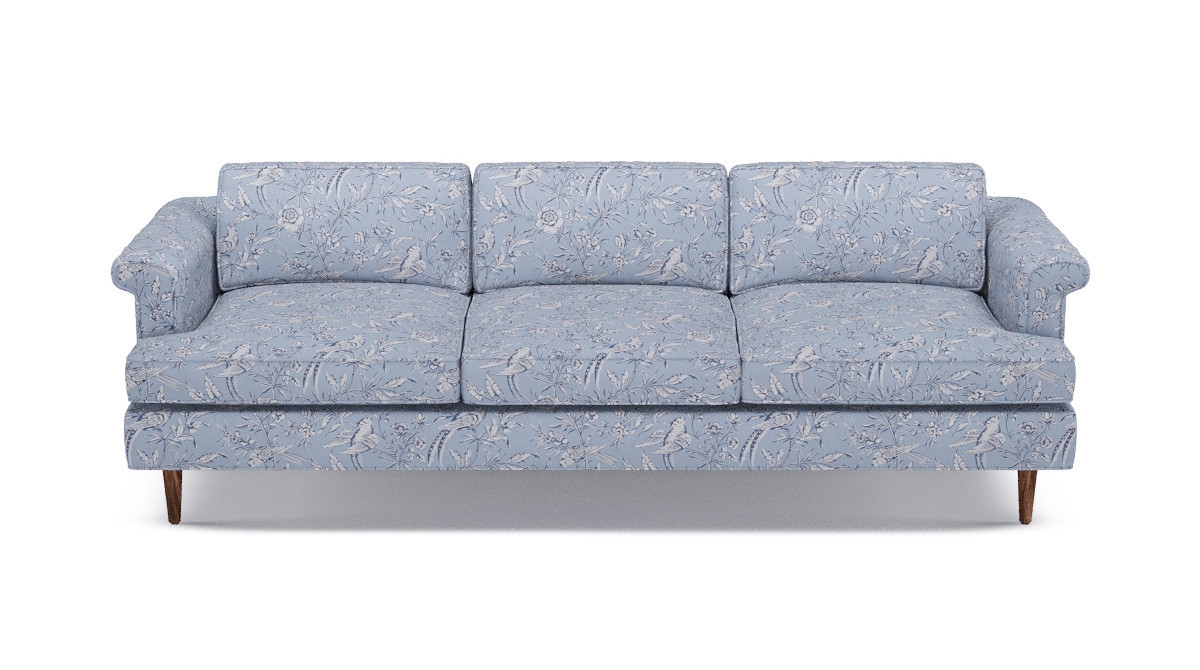 Mid-Century Sofa, Blue Aviary - Image 0