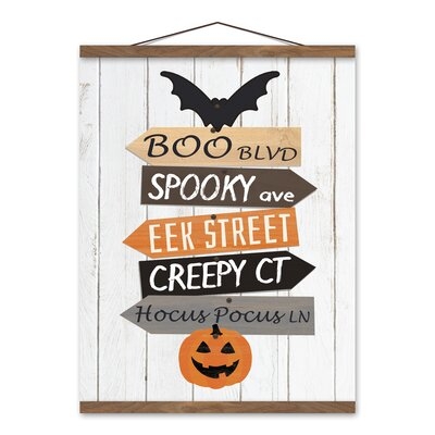 Halloween Street Names Hanging Print On Canvas - Image 0