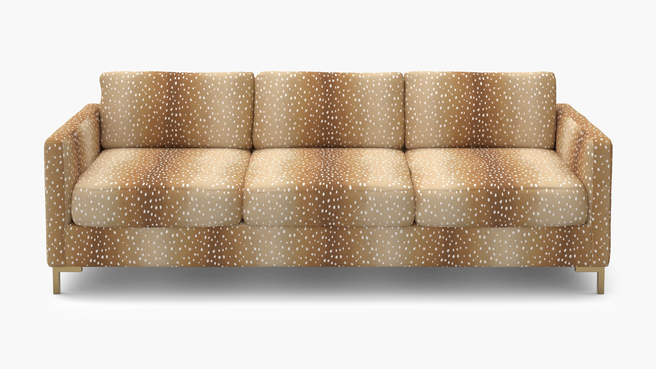 Modern Sofa, Faline, Brass L Leg - Image 0