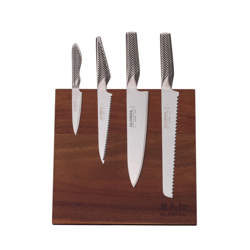 Global ® Bitoku Rubberwood 5-Piece Classic Essentials Knife Set - Image 1
