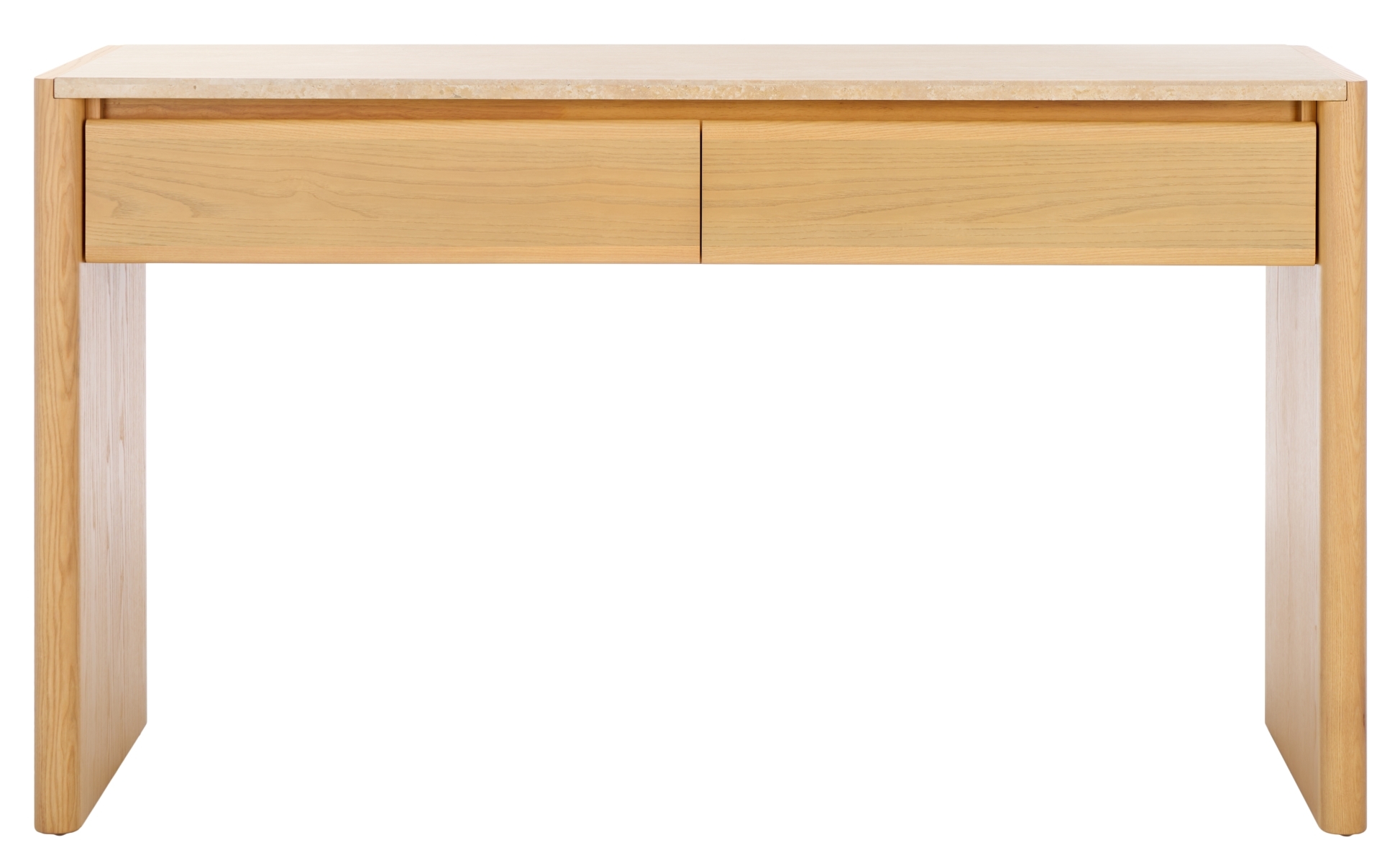 Bellarose Traver Console Table - Natural/Travertine - Image 0