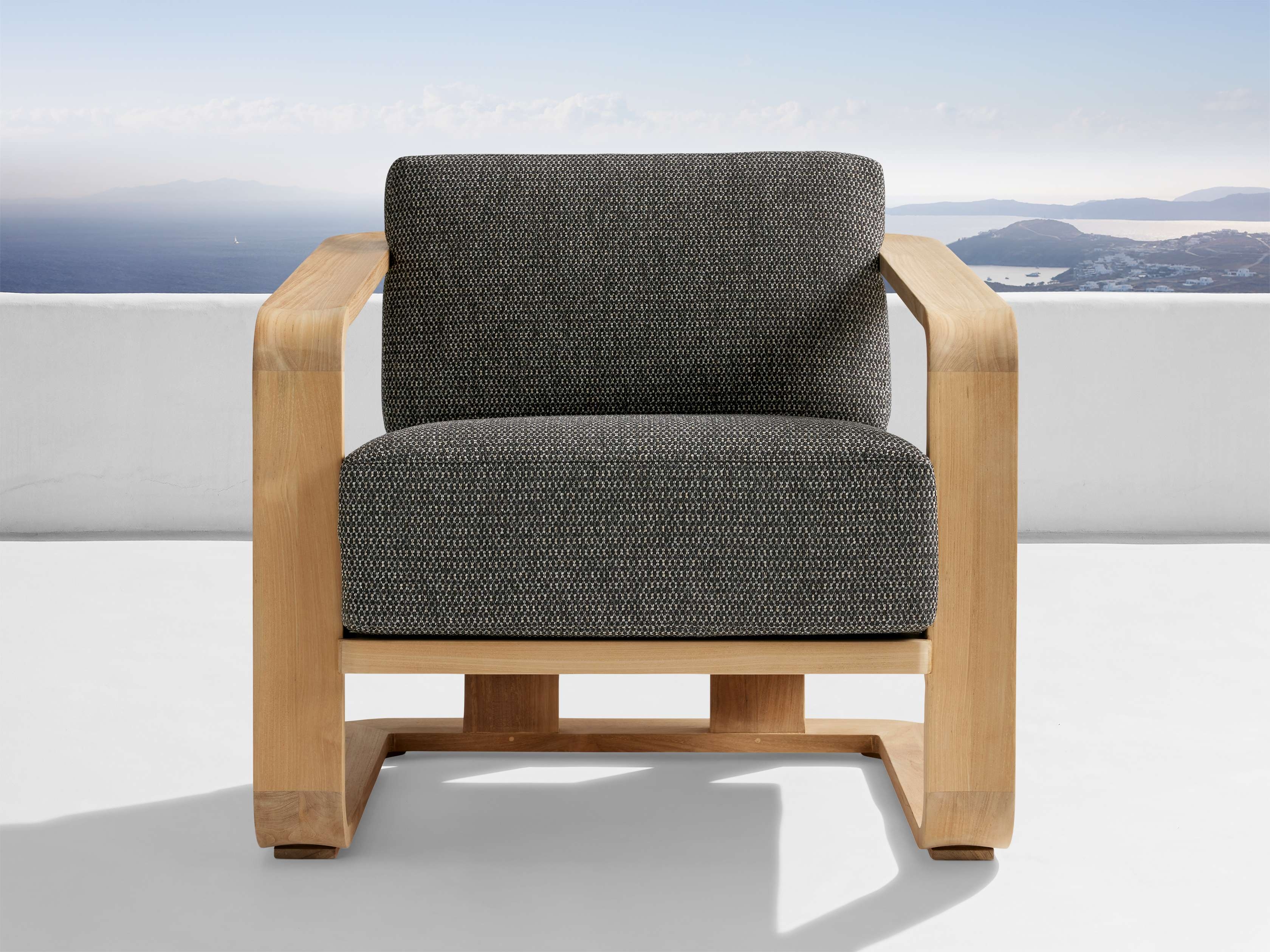 Sonoma Outdoor Lounge Chair Teak in Natural  Dahlia Carbon  - Image 0