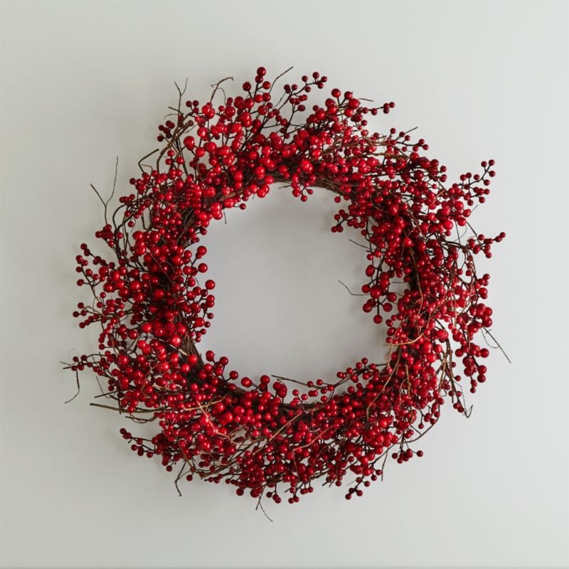 Faux Red Berry Wreath 30" - Image 9