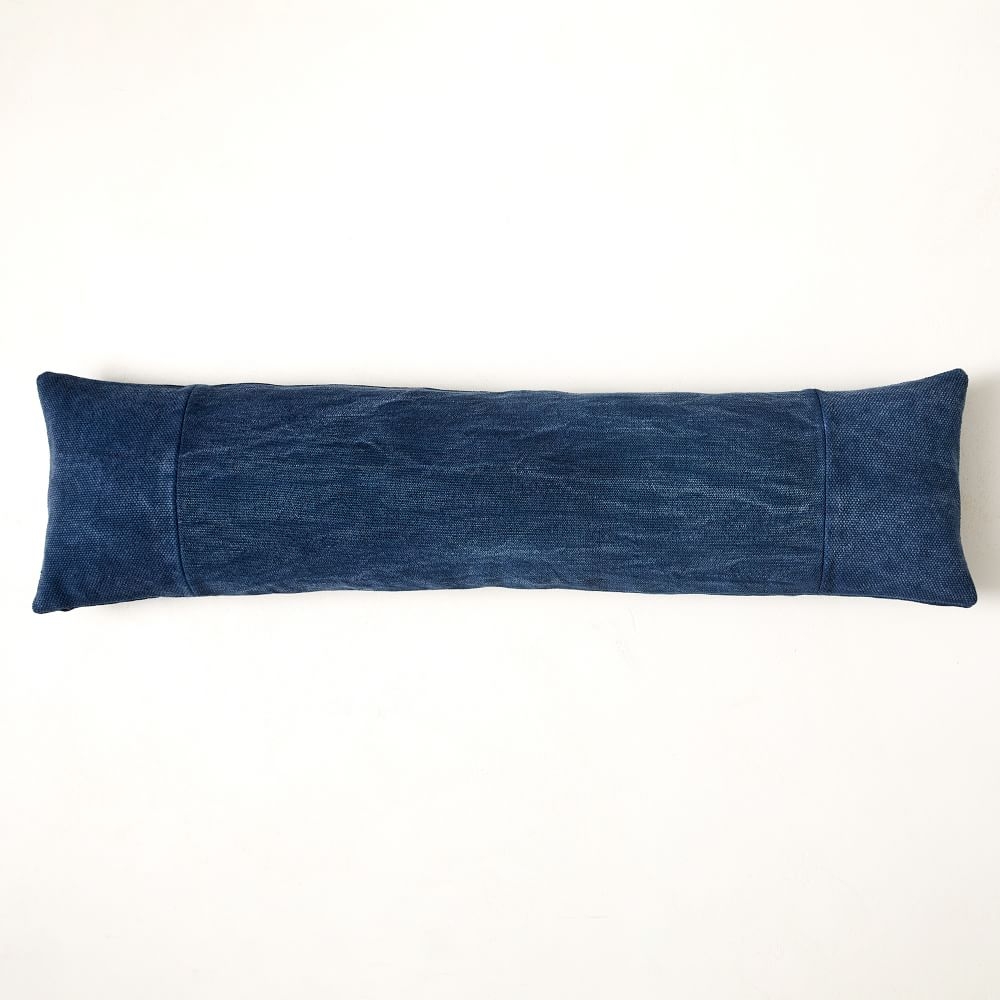 Cotton Canvas Pillow Cover, 12"x46", Midnight - Image 0