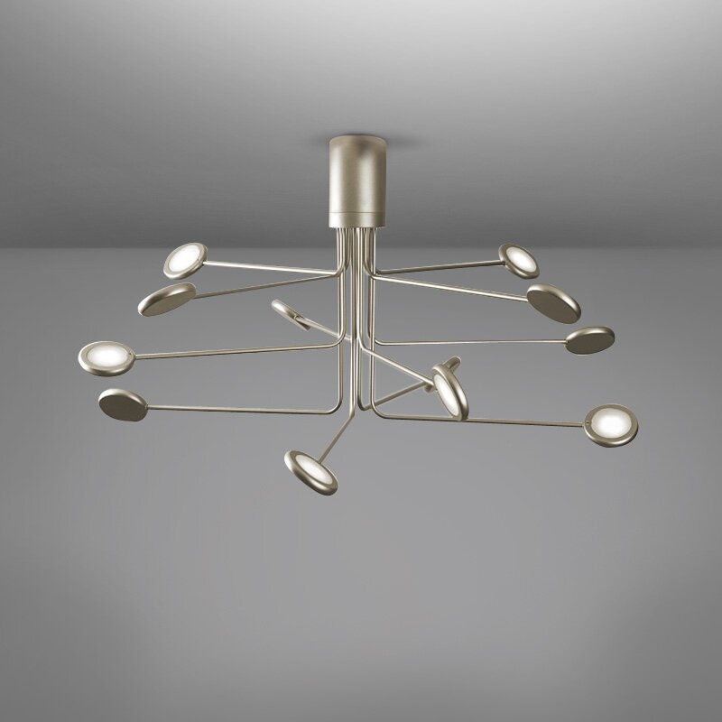 ZANEEN design Arbor 12-Light LED Semi Flush Mount Fixture Finish: Gold/Silver - Image 0