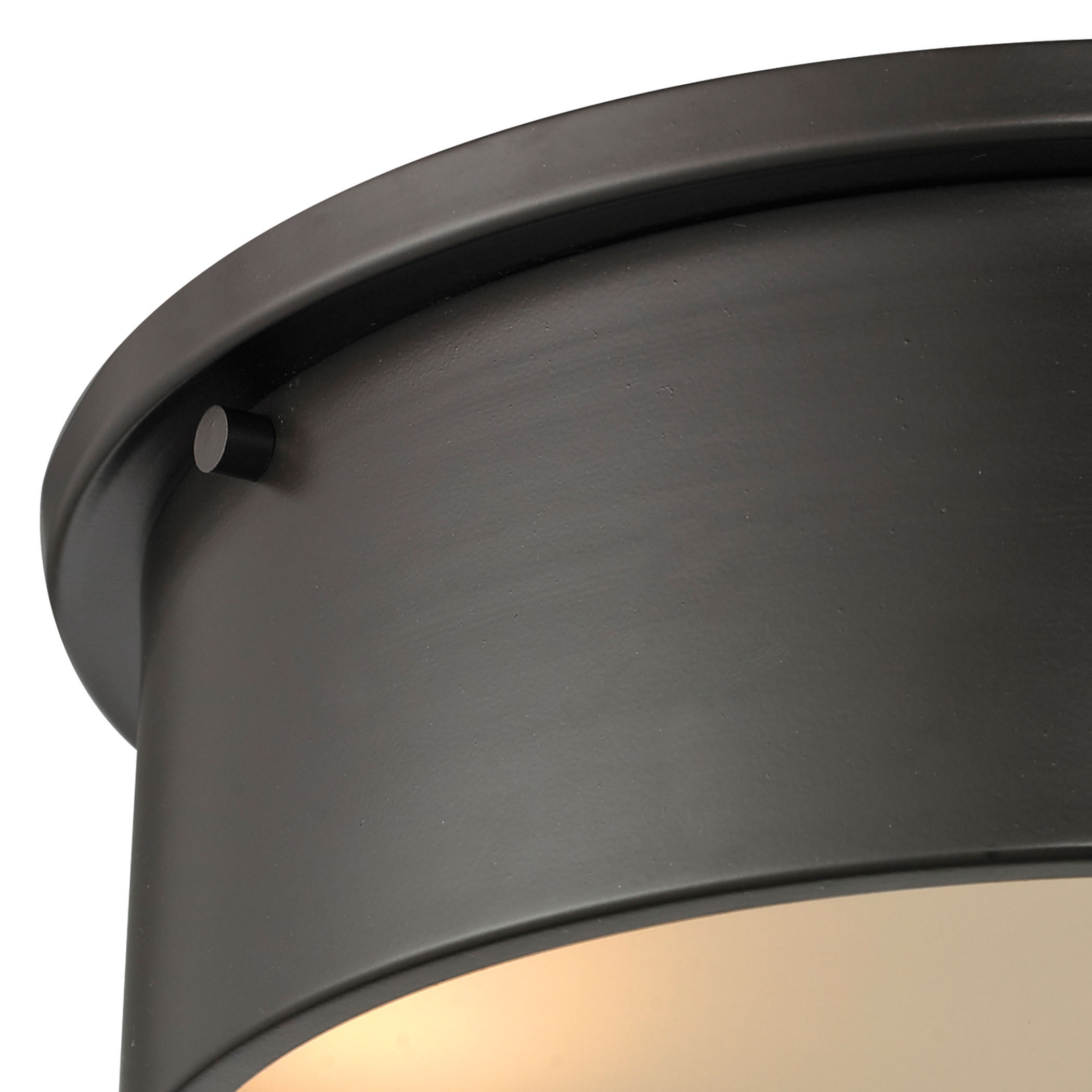 Simpson 14'' Wide 3-Light Flush Mount - Oil Rubbed Bronze - Image 1