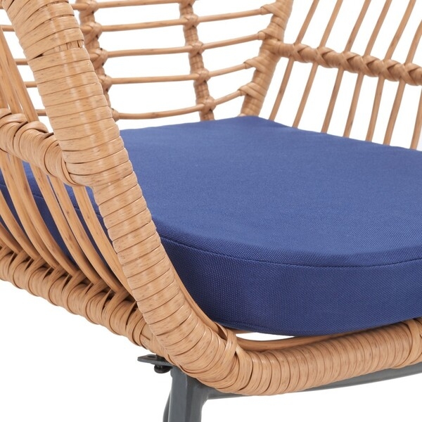 Roston 4 Pc Living Set - Natural/Navy - Safavieh - Image 4