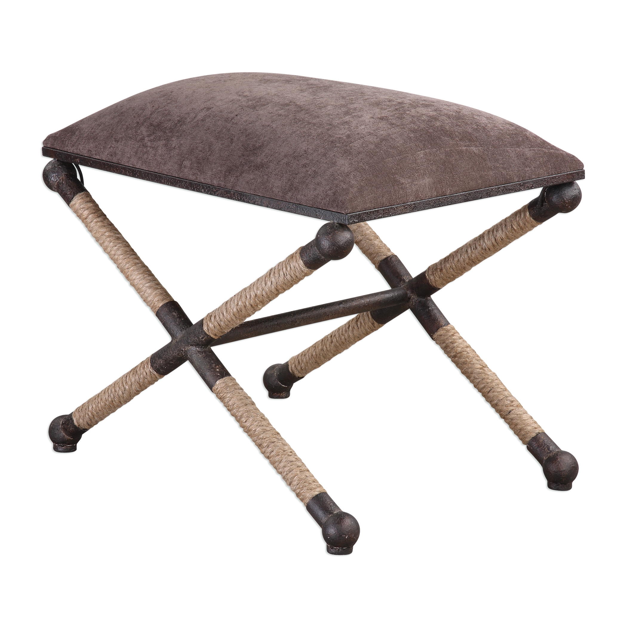 Evert Taupe Brown Accent Stool - Image 2