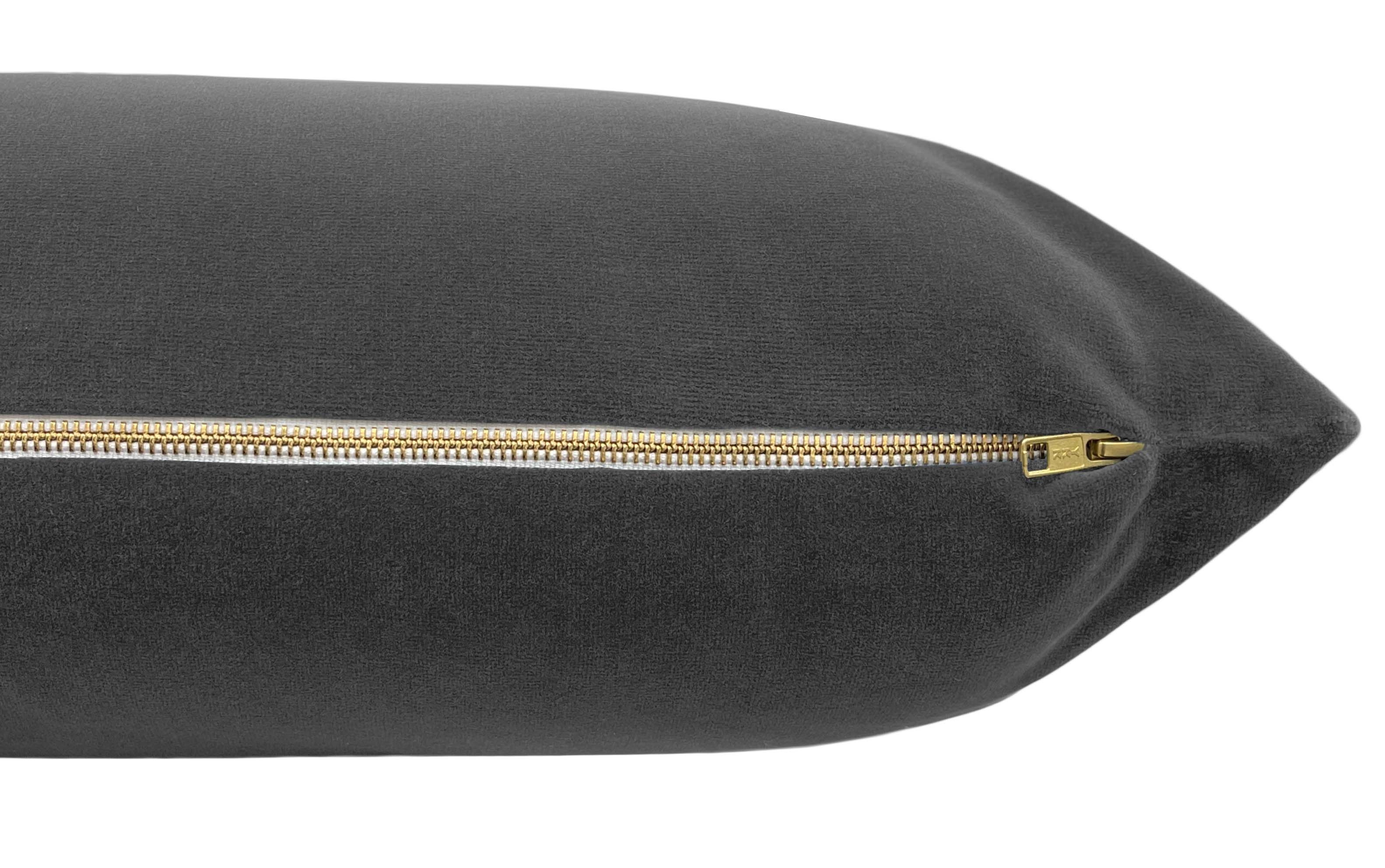 THE XL LUMBAR :: SIGNATURE VELVET // GRAPHITE - 14" X 48" - Image 1