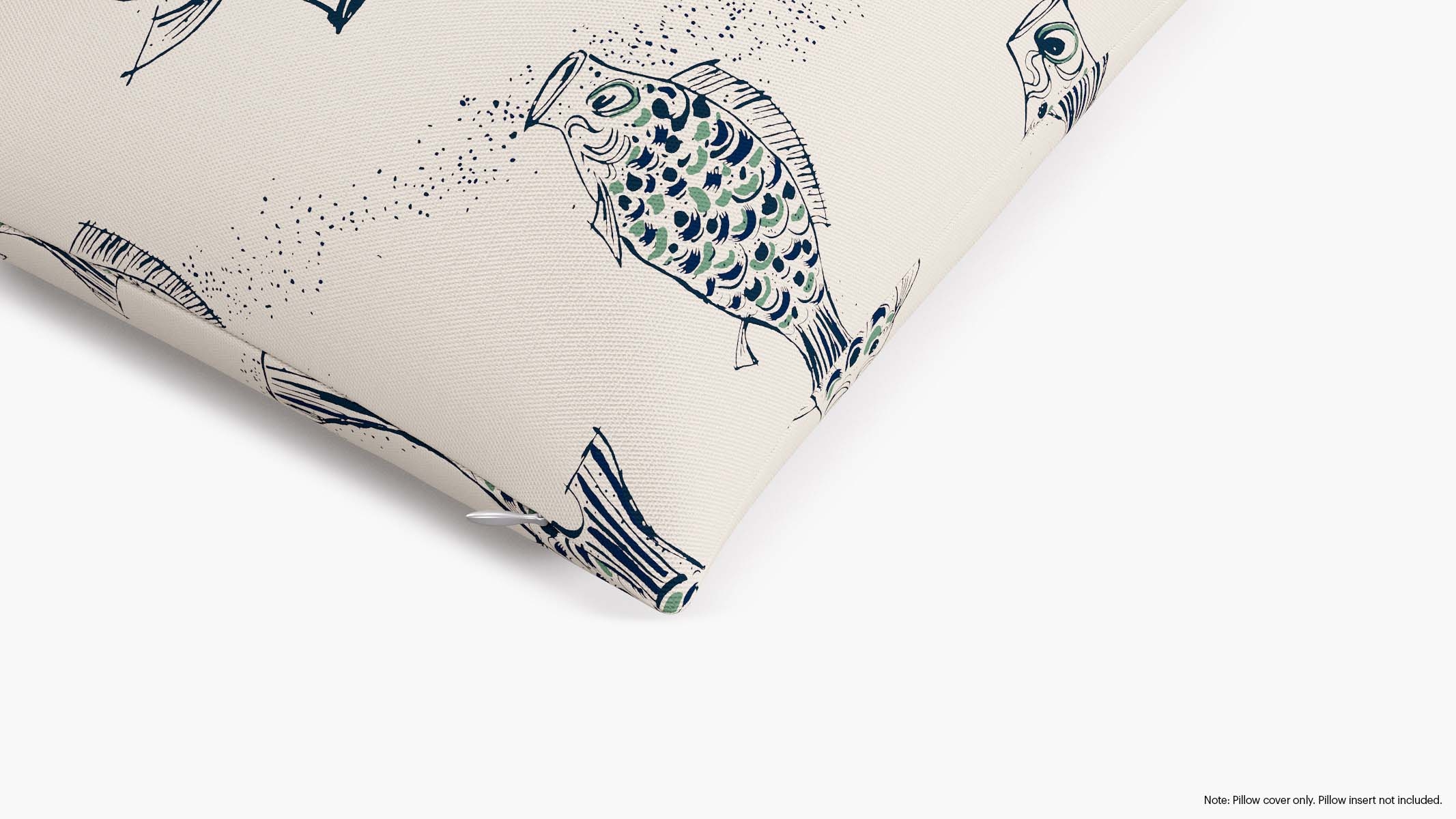 Throw Pillow Cover 18", Canvas Sakana, 18" x 18" - Image 1